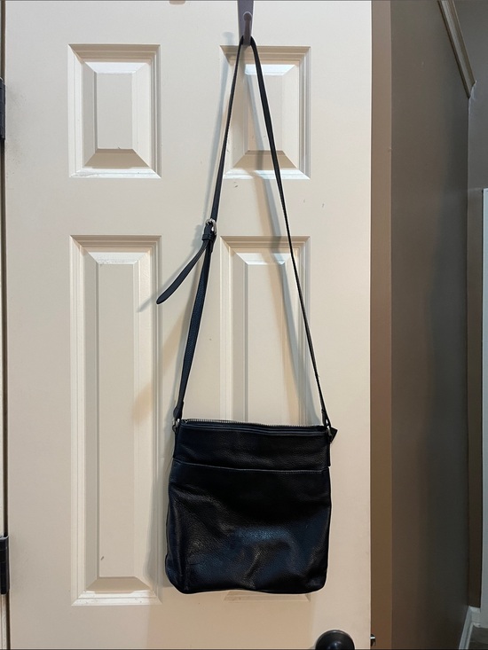 Bugatti Handbags - Bugatti Black Leather Crossbody Bag